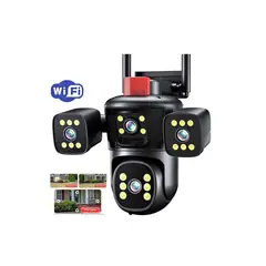 PREMIUM - CÁMARA DE SEGURIDAD PULPO 3 LENTES FULL HD IPC-849 LINTERNA SIRENA