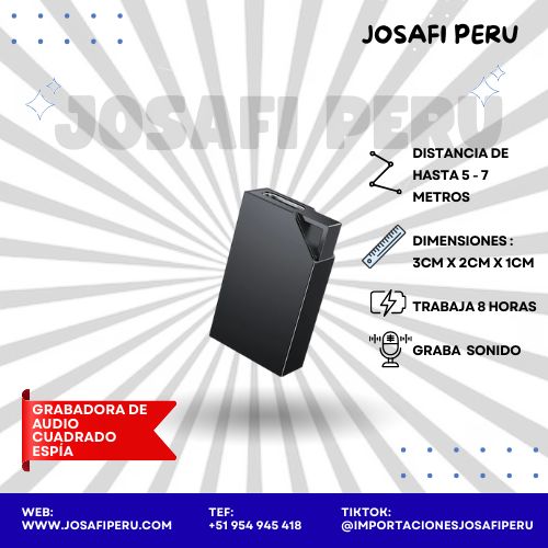 Grabadora de audio Cuadrado espía 8 GB