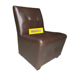 TEMEL - Sillón Individual Sillón Modular Sillón de espera Marrón