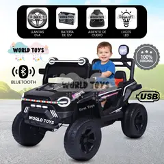 BABY - Carro a Batería para Niño «VARETTI FORCE» de Lujo Black