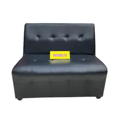 TEMEL - Sillón Doble Sillón Modular Sillón de espera Negro