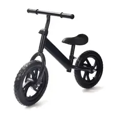 CUZKA - Bicicleta de Equilibrio Aro 12 PVC - Color Negro