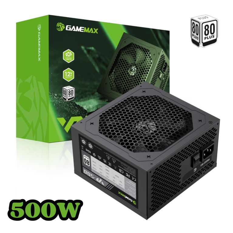 FUENTE PODER 500W CERTIFICADA 80 PLUS VP-500