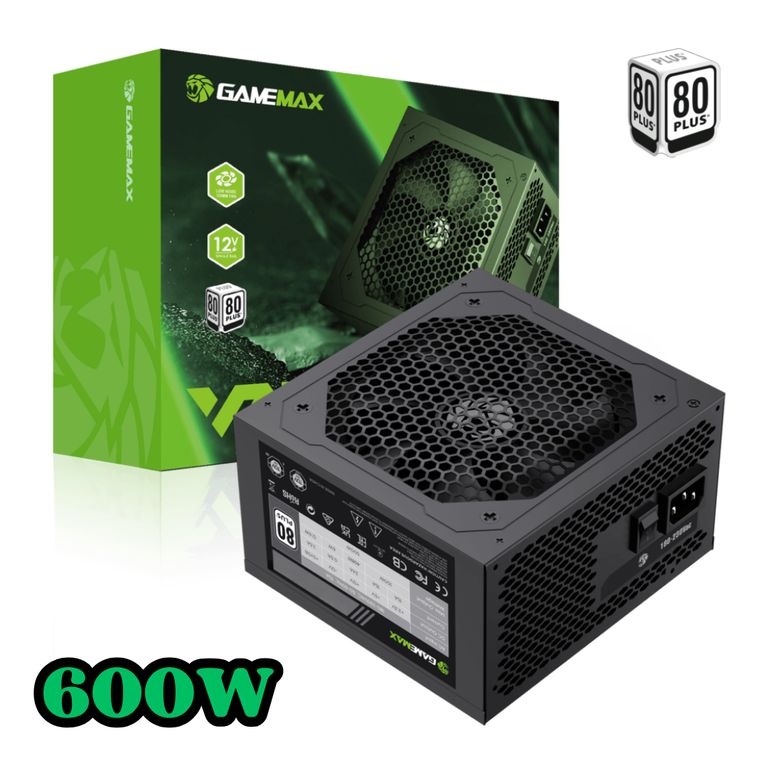FUENTE PODER 600W CERTIFICADA 80 PLUS VP-600