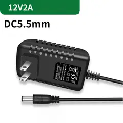 GENERICO - Fuente de Poder 12V 2A DC 55mm Cargador Adaptador Estabilizador