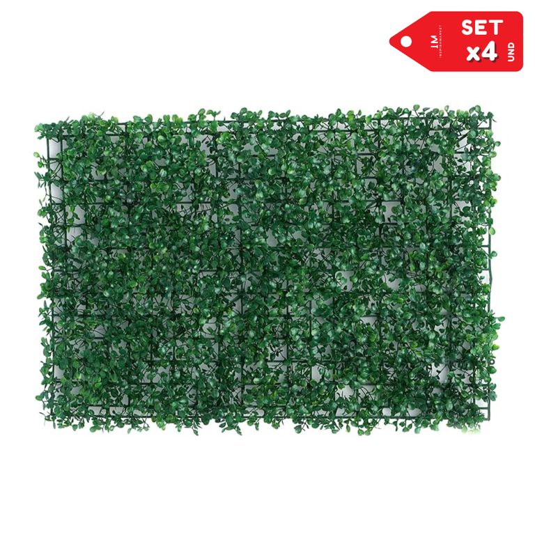 Mallas De Hojas Artificiales De 60cm x 40cm Set x4 UND