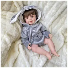 PEQUEÑAS TRAVESURAS - Muñeca Reborn Recién Nacido Liam Vinilo Siliconado 55 cm