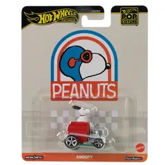 HOT WHEELS - Premium Peanuts Snoopy rojo - auto metal Pop Culture 2025