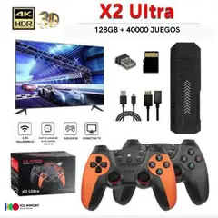 OEM - Consola X2 Ultra con doble mando inalámbrico, 4K, HD, 40.000 juegos, 128 GB