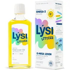 GENERICO - Omega-3 Aceite de Hígado de Bacalao con Vitaminas A D y E Sabor Limón Lysi Littles