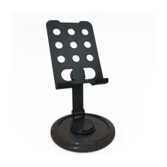 GENERICO - Soporte de Escritorio para Celular Ajustable Base Tipo Madera Antideslizante