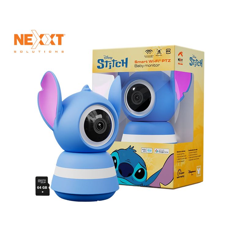 Monitor para bebé Wifi NHC-B200 ST 2K Nexxt Detección llanto Sensor Humedad Stitch 64GB