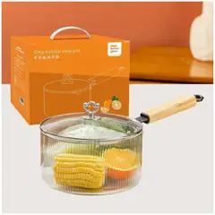 INSPIRA MARKET - Olla con tapa de vidrio relieve