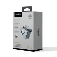 UGREEN - Cargador Nexode Pro de 100 W GaN con cable retráctil X616
