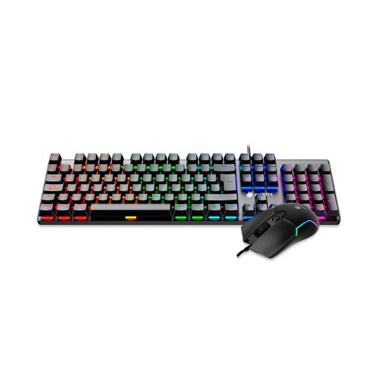 Teclado Y Mouse Gaming Gc-3500 Sw Blue Rgb Mecánico Con Iluminación Personalizable