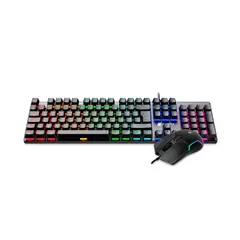 ANTRYX - Teclado Y Mouse Gaming Gc-3500 Sw Blue Rgb Mecánico Con Iluminación Personalizable