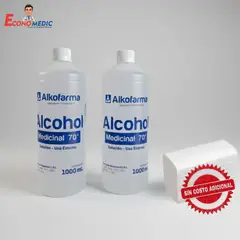 ALKOFARMA - DUO DE ALCOHOL MEDICINAL 70° X 1 L + 1 PQT PAPEL INTERFOLIADO X 175 HJS