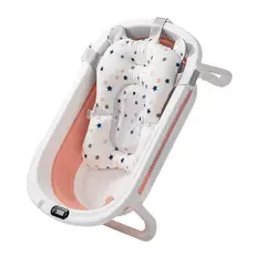 GENERICO - Bañera Compacta y Plegable para Bebés con Sensor Térmico Rosado