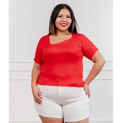 GENERICO - Polo básico mujer Asimetrico