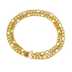 GENERAL - Diseño Clásico Fuerza Moderna Cadena Fígaro en Acero Enchapado