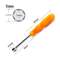 OEM - Llave de tubo de 7mm tipo destornillador de punta hexagonal llave de tubo de 7mm para sacar niples de gas natural GLP