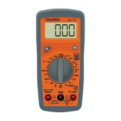 TRUPER - Multimetro Digital MUT-33 750v AC-1000V DC- Prueba de diodos transistores y temperatura