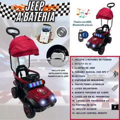 STOKKER BABY - JEEP a Batería Musical y Luces para niños Rojo