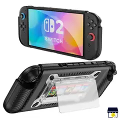 GENERICO - Case funda para Nintendo Switch 2 con porta tarjetas - Negro