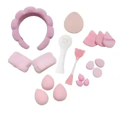 GENERICO - KIT DE VINCHA DE SKINCARE Y ESPONJAS FACIALES