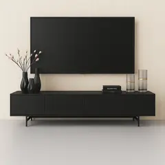 STARHOME - Mesa de TV 80 Abel color Negro