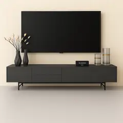 STARHOME - Mesa de TV 80 Abel color Plomo