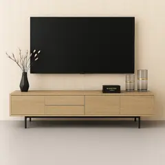 STARHOME - Mesa de TV 80 Abel color Roble