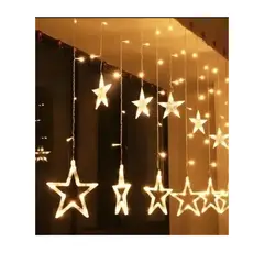 GENERICO - LUCES CASCADAS DE ESTRELLA LED 220m x 60cm Calido Hogar Terraza Decoracion
