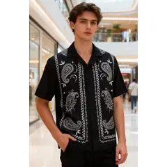 DM DEXMEN - Camisa Dexmen New Cubana Diseño Negro