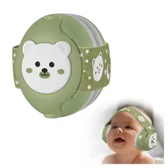 GENERICO - Audifonos Antiruido Orejeras Bebés 1-18 Meses Con Vincha Ajustable Verde Oliva - YOMA