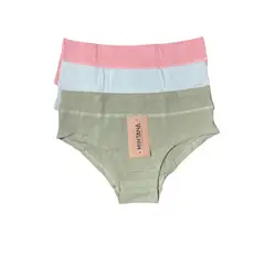 MINTANA - PACK 3 HIKINI ALGODON MUJER PASTELES