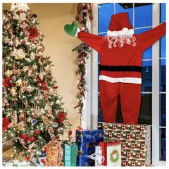 SIGNATURE PERU - Gran Santa Claus Papá Noel Colgante - 1m x 0,5m