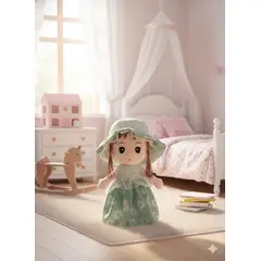 GENERICO - Peluche de Muñeca Patilarga con Vestido Verde