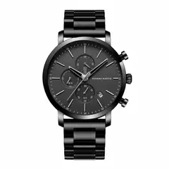 HANNAH MARTIN - RELOJ ORIGINAL - CASUAL Y ELEGANTE - NEGRO CON ESLABONES - HAN - 100