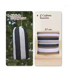 GENERICO - Hamaca Tipo Silla Colgante De Algodón Multicolor