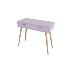 GENERICO - Escritorio Infantil Lila con Cajones y Jaladores Florales