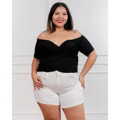 GENERICO - Polo básico mujer cuello cruzado