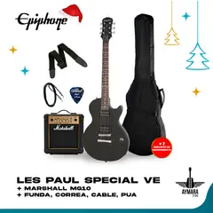 EPIPHONE - ENSVEBVCH1 PACK GUITARRA ELECTRICA + MARSHALL MG10G-E 10W INCLUYE ACCESORIOS