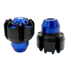 GENERICO - Par Slider Para Llanta De Motocicleta Protecion Contra Caidas 53cm Alumino Azul