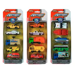 SUNTOYS INTERNATIONAL COMPANY - Set Regalo Ciudad con 5 Autos – Vehículos Urbanos en Miniatura para Niños