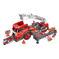 SUNTOYS INTERNATIONAL COMPANY - Camión de Bomberos con Vehículos Set de Rescate de Juguete para Niños