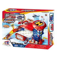 SUNTOYS INTERNATIONAL COMPANY - Base de Emergencias 36 Piezas – Playset de Rescate con Vehículos