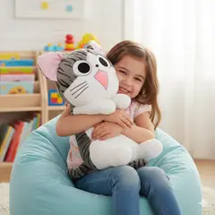 GENERICO - Peluche Gato Echado Mediano