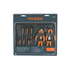 TRUPER - Juego 6 desarmadores de joyero y 4 mini pinzas Comfort Grip 18200