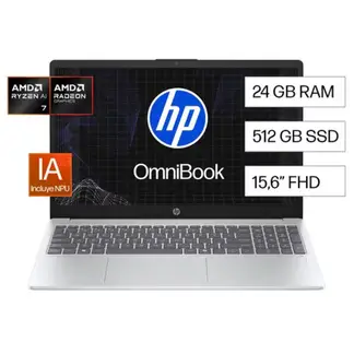 HP - Laptop 15-fn0072la 15.6" FHD IPS AMD R7 AI 350 24GB 512GB SSD AMD Radeon Graphics